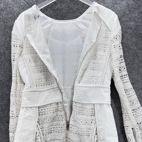 Asilio Womens Back With A Vengeance Size *XS* White Crochet Lace Bride Wedding - Picture 11 of 16